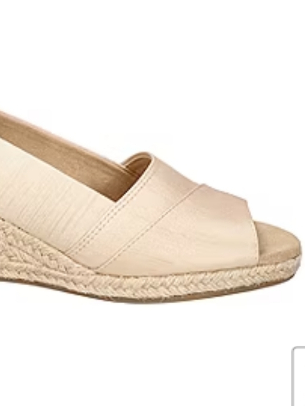 EASY STREET NEW IN BOX SILK PEEP-TOE ESPADRILLE WEDGE SHOES - Picture 3 of 15